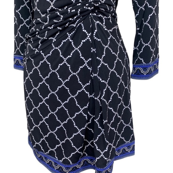 WHITE HOUSE BLACK MARKET Faux Wrap Tile Print Dress - Picture 7 of 16